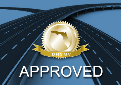 State of Florida approval badge for mature driver course